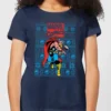Marvel Avengers Thor Women's Christmas T-Shirt - Navy -Cheap Christmas Franchises Store 11924010 3774624500829692