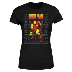 Marvel Avengers Classic Iron Man Women's Christmas T-Shirt - Black -Cheap Christmas Franchises Store 11924058 1744624503710013