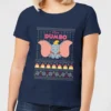 Disney Classic Dumbo Women's Christmas T-Shirt - Navy -Cheap Christmas Franchises Store 11924070 1944624503981801