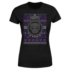 Marvel Avengers Black Panther Women's Christmas T-Shirt - Black 11 Marvel Avengers Black Panther Women's Christmas T-Shirt - Black -Cheap Christmas Franchises Store 11924076 2024624504426833