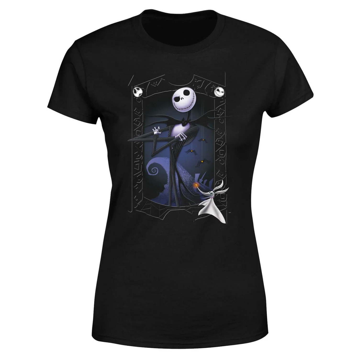 Disney Nightmare Before Christmas Jack Skellington Zero Pose Women's T-Shirt - Black 7 Disney Nightmare Before Christmas Jack Skellington Zero Pose Women's T-Shirt - Black - Image 5