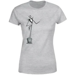 Disney Nightmare Before Christmas Jack Skellington Full Body Women's T-Shirt - Grey -Cheap Christmas Franchises Store 11926262 1014621123298994