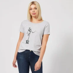 Disney Nightmare Before Christmas Jack Skellington Full Body Women's T-Shirt - Grey -Cheap Christmas Franchises Store 11926262 1094621123167579