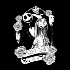 Disney Nightmare Before Christmas Jack Skellington And Sally Women's T-Shirt - Black -Cheap Christmas Franchises Store 11926272 1564621123483827