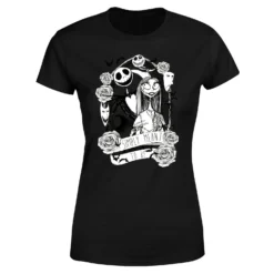 Disney Nightmare Before Christmas Jack Skellington And Sally Women's T-Shirt - Black -Cheap Christmas Franchises Store 11926272 5654621123636173