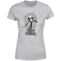 Disney Nightmare Before Christmas Jack Skellington Bone Daddy Women's T-Shirt - Grey -Cheap Christmas Franchises Store 11926282 1124621123932822