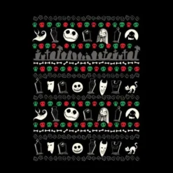 Disney Nightmare Before Christmas Jack Sally Zero Faces Women's T-Shirt - Black -Cheap Christmas Franchises Store 11926312 4184621124714196