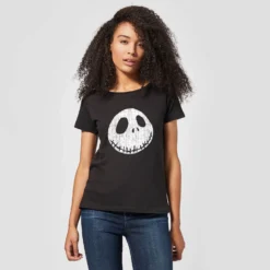 Disney Nightmare Before Christmas Jack Skellington Crinkle Women's T-Shirt - Black -Cheap Christmas Franchises Store 11926322 1954621125167571
