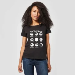 Disney Nightmare Before Christmas Jack Pumpkin Faces Collection Women's T-Shirt - Black -Cheap Christmas Franchises Store 11926332 1854621125774243