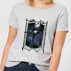 Disney Nightmare Before Christmas Jack Skellington Zero Pose Women's T-Shirt - Grey