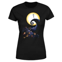 Disney Nightmare Before Christmas Jack Skellington Pumpkin King Colour Women's T-Shirt - Black -Cheap Christmas Franchises Store 11926382 4184621127098410
