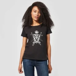 Disney Nightmare Before Christmas Jack Skellington Misfit Love Women's T-Shirt - Black -Cheap Christmas Franchises Store 11926412 8404621127682663