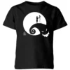Disney The Nightmare Before Christmas Jack And Sally Moon Kids' T-Shirt - Black -Cheap Christmas Franchises Store 11926446 1274621127941197