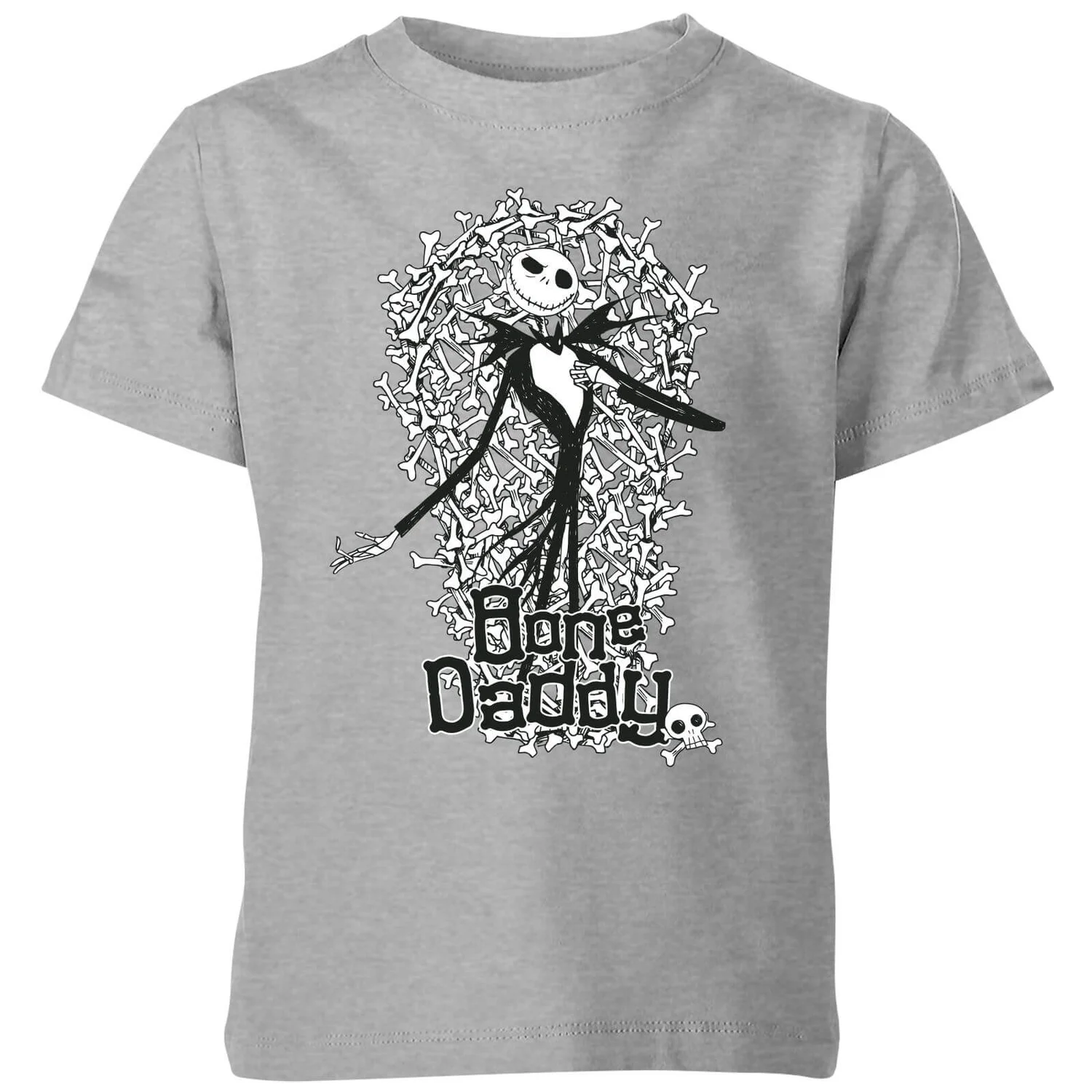 Disney The Nightmare Before Christmas Jack Skellington Bone Daddy Kids' T-Shirt - Grey 3 Disney The Nightmare Before Christmas Jack Skellington Bone Daddy Kids' T-Shirt - Grey