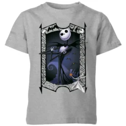 Disney The Nightmare Before Christmas Jack Skellington Zero Pose Kids' T-Shirt - Grey