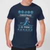 Rick And Morty Mr Meeseeks Pain Men's Christmas T-Shirt - Navy -Cheap Christmas Franchises Store 11927303 5364621376181336