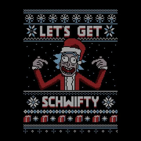 Rick And Morty Lets Get Schwifty Women's Christmas T-Shirt - Black 4 Rick And Morty Lets Get Schwifty Women's Christmas T-Shirt - Black - Image 2
