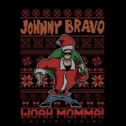 Cartoon Network Johnny Bravo Johnny Bravo Pattern Women's Christmas T-Shirt - Black 8 Cartoon Network Johnny Bravo Johnny Bravo Pattern Women's Christmas T-Shirt - Black -Cheap Christmas Franchises Store 11927733 1524624505641269