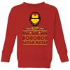 Marvel Avengers Iron Man Pixel Art Kids Christmas Jumper - Red -Cheap Christmas Franchises Store 11928180 2084621629740118