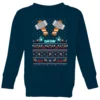 Marvel Avengers Thor Pixel Art Kids Christmas Jumper - Navy -Cheap Christmas Franchises Store 11928270 8994621630388223