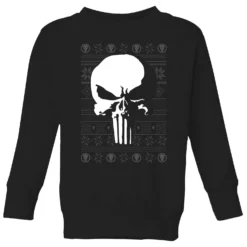 Marvel Punisher Kids Christmas Jumper - Black