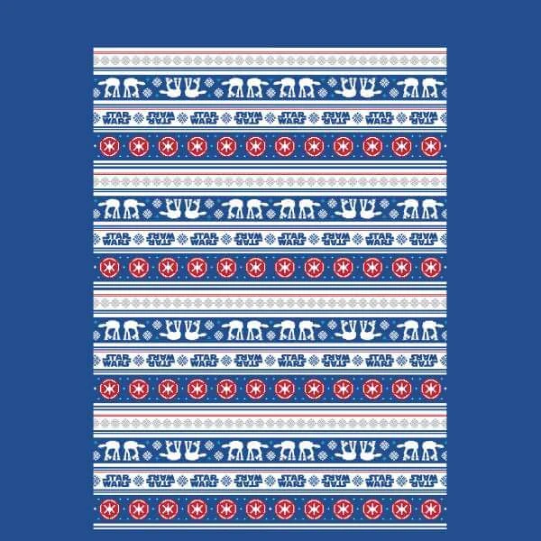 Star Wars AT-AT Pattern Men's Christmas T-Shirt - Royal Blue 4 Star Wars AT-AT Pattern Men's Christmas T-Shirt - Royal Blue - Image 2