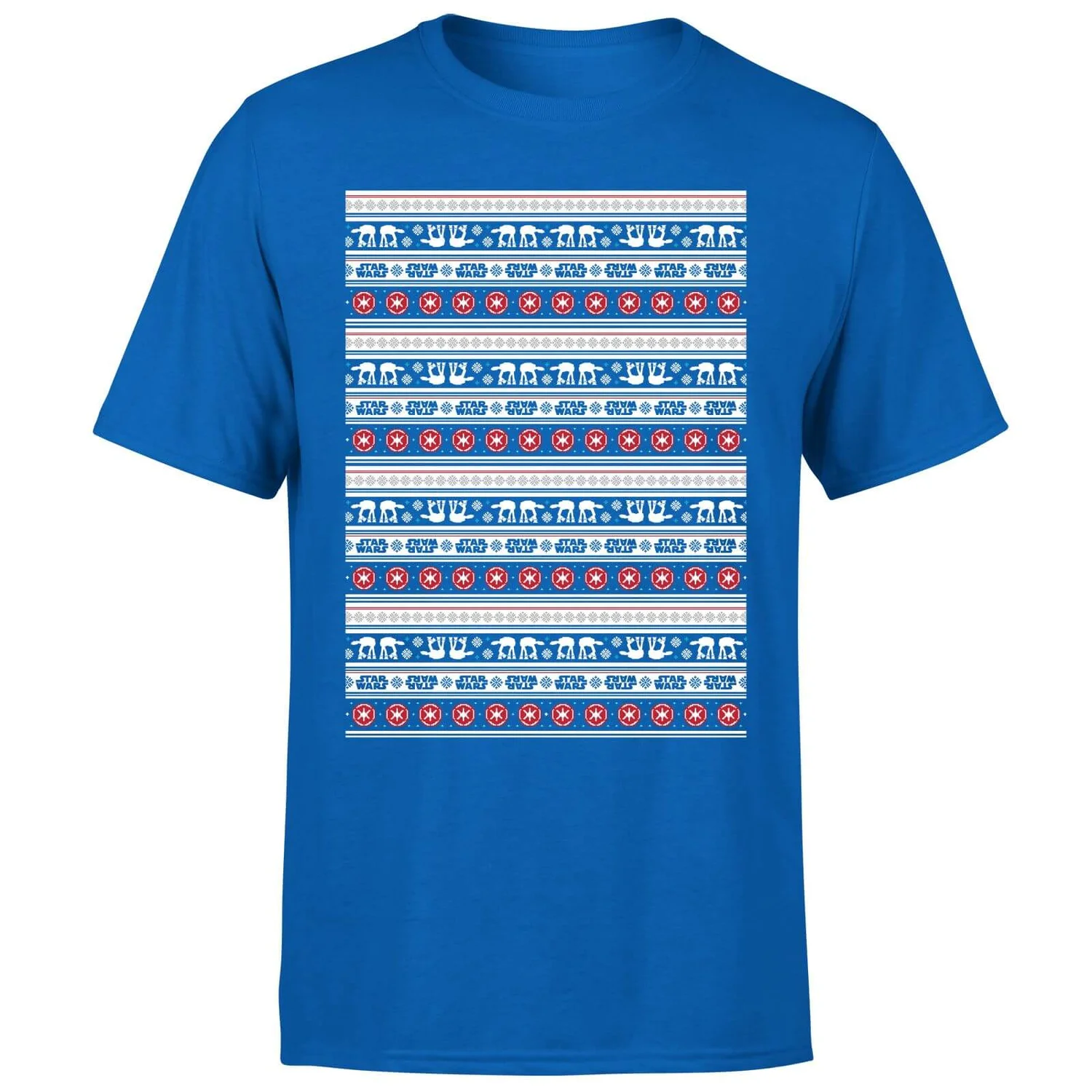 Star Wars AT-AT Pattern Men's Christmas T-Shirt - Royal Blue 7 Star Wars AT-AT Pattern Men's Christmas T-Shirt - Royal Blue - Image 5