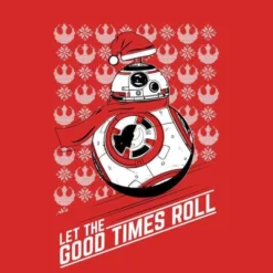 Star Wars Let The Good Times Roll Men's Christmas T-Shirt - Red -Cheap Christmas Franchises Store 11929444 8614622429905365