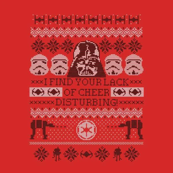 Star Wars I Find Your Lack Of Cheer Disturbing Men's Christmas T-Shirt - Red 4 Star Wars I Find Your Lack Of Cheer Disturbing Men's Christmas T-Shirt - Red - Image 2