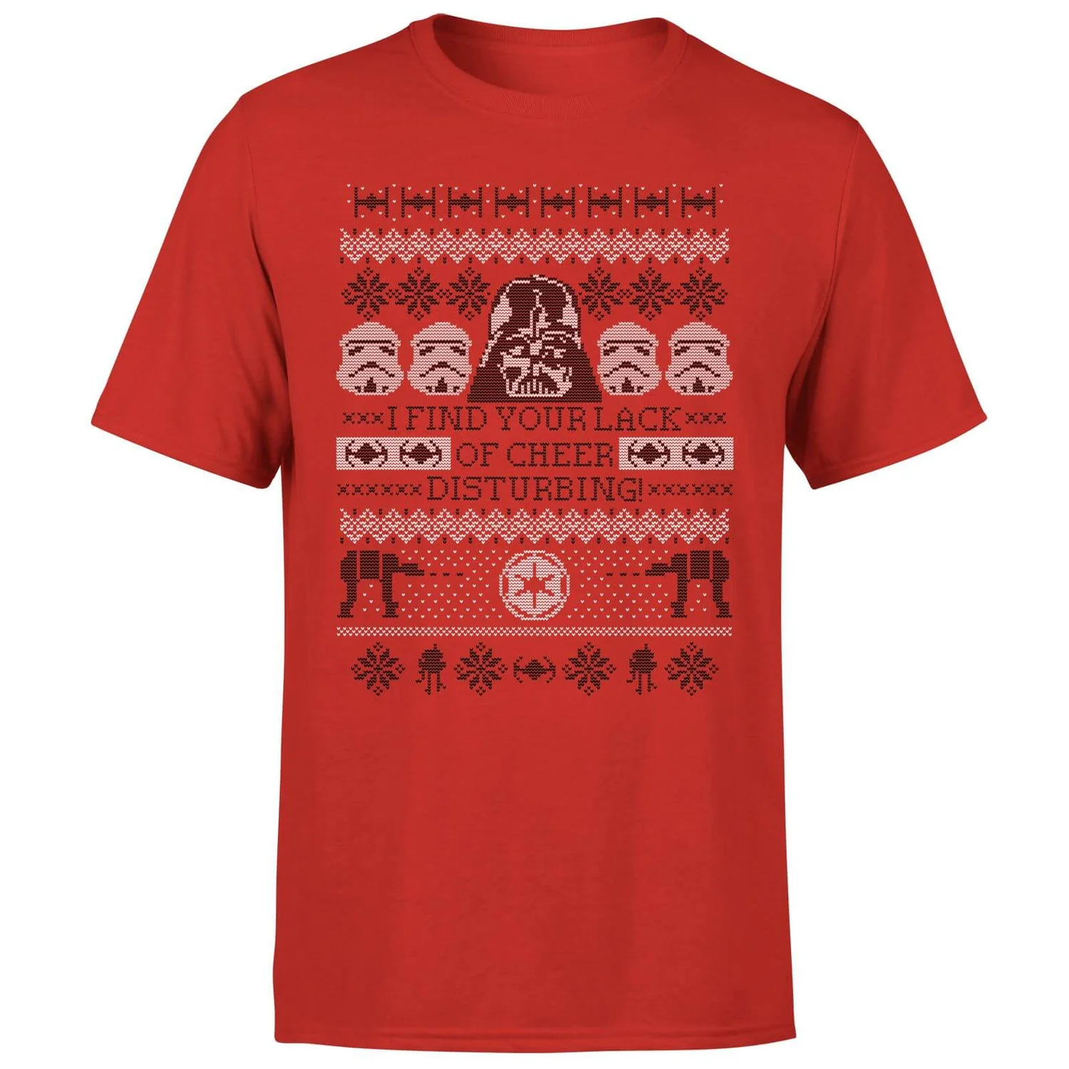 Star Wars I Find Your Lack Of Cheer Disturbing Men's Christmas T-Shirt - Red 7 Star Wars I Find Your Lack Of Cheer Disturbing Men's Christmas T-Shirt - Red - Image 5