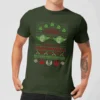 Star Wars Merry Christmas I Wish You Knit Men's Christmas T-Shirt - Forest Green