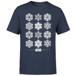 Star Wars Snowflake Men's Christmas T-Shirt - Navy -Cheap Christmas Franchises Store 11929492 2394622431968180