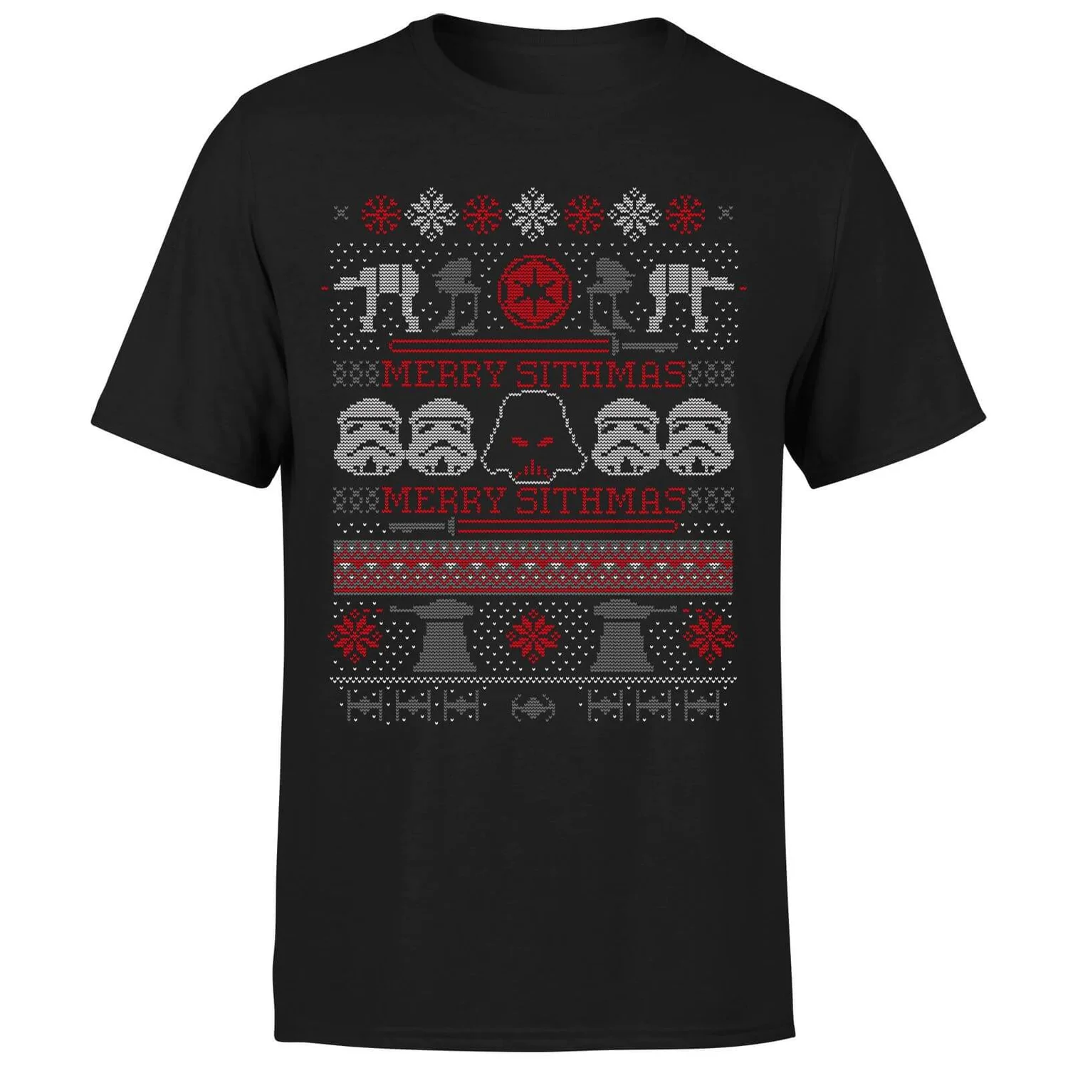 Star Wars Merry Sithmas Knit Men's Christmas T-Shirt - Black 7 Star Wars Merry Sithmas Knit Men's Christmas T-Shirt - Black - Image 5