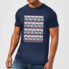Star Wars AT-AT Pattern Men's Christmas T-Shirt - Navy -Cheap Christmas Franchises Store 11929516 1654622429735043
