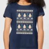 Star Wars BB-8 Pattern Women's Christmas T-Shirt - Navy -Cheap Christmas Franchises Store 11929657 1064624298018499