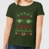 Star Wars Merry Christmas I Wish You Knit Women's Christmas T-Shirt - Forest Green -Cheap Christmas Franchises Store 11929681 2614624506219633