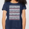 Star Wars AT-AT Pattern Women's Christmas T-Shirt - Navy -Cheap Christmas Franchises Store 11929725 1584624494761433