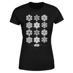Star Wars Snowflake Women's Christmas T-Shirt - Black -Cheap Christmas Franchises Store 11929732 1574624300074885