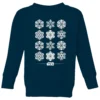 Star Wars Snowflake Kids Christmas Jumper - Navy