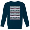Star Wars AT-AT Pattern Kids Christmas Jumper - Navy