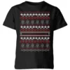 Star Wars On The Naughty List Pattern Kids Christmas T-Shirt - Black -Cheap Christmas Franchises Store 11929880 2184622431966971