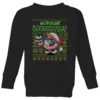 Cartoon Network Dexter's Lab Pattern Kids' Christmas Jumper - Black -Cheap Christmas Franchises Store 11931678 1024622959518624