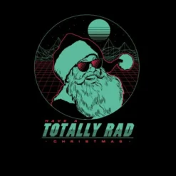 Totally Rad Christmas Women's T-Shirt - Black -Cheap Christmas Franchises Store 11938081 1204624285603149