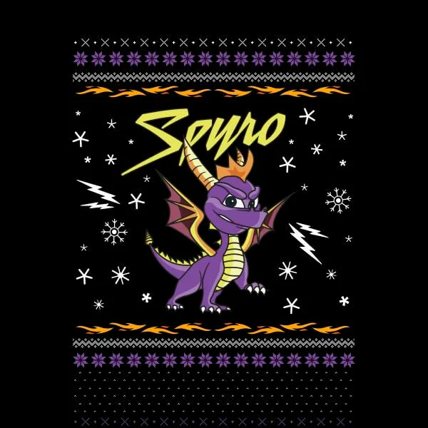 Spyro Knit Women's Christmas T-Shirt - Black 4 Spyro Knit Women's Christmas T-Shirt - Black - Image 2