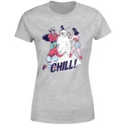 DC COMICS DC Chill! Women's Christmas T-Shirt - Grey -Cheap Christmas Franchises Store 11963148 2314627060570713