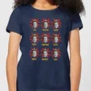 Elf Faces Women's Christmas T-Shirt - Navy 2 Elf Faces Women's Christmas T-Shirt - Navy -Cheap Christmas Franchises Store 11963209 1784627062877257