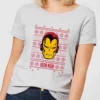 Marvel Iron Man Face Women's Christmas T-Shirt - Grey 2 Marvel Iron Man Face Women's Christmas T-Shirt - Grey -Cheap Christmas Franchises Store 11963243 2154627064811252