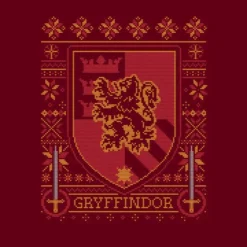 Harry Potter Gryffindor Crest Women's Christmas T-Shirt - Burgundy -Cheap Christmas Franchises Store 11963253 1104627065564270