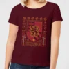 Harry Potter Gryffindor Crest Women's Christmas T-Shirt - Burgundy -Cheap Christmas Franchises Store 11963253 4224627065520359