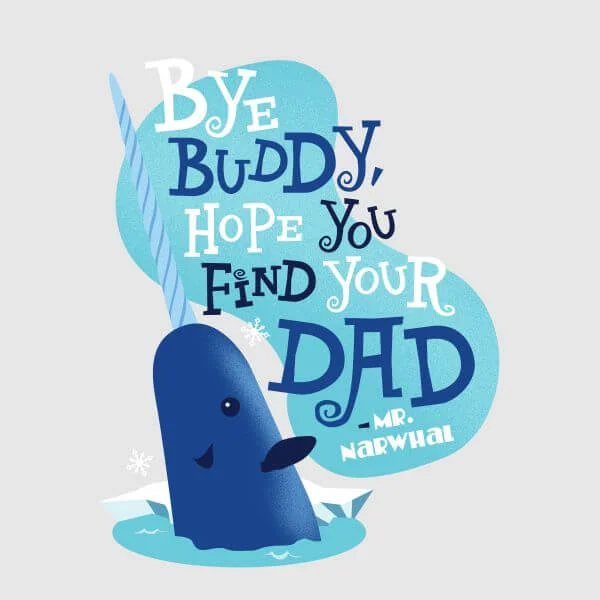 Elf Bye Buddy Women's Christmas T-Shirt - Grey 4 Elf Bye Buddy Women's Christmas T-Shirt - Grey - Image 2